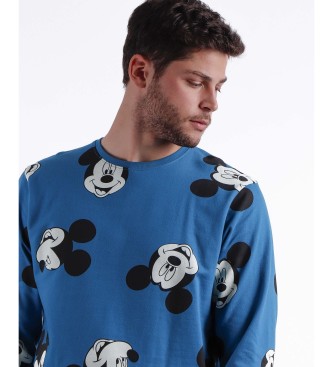 Disney Pijama de manga comprida com o Mickey todo azul