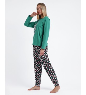 Disney Pyjama met lange mouwen in gedurfde stijl groen