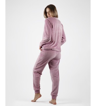 Disney Fluwelen pyjama Minnie Fleur lila