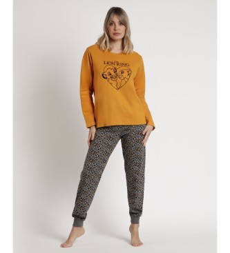 Disney Pyjama manches longues polaire Roi Lion jaune