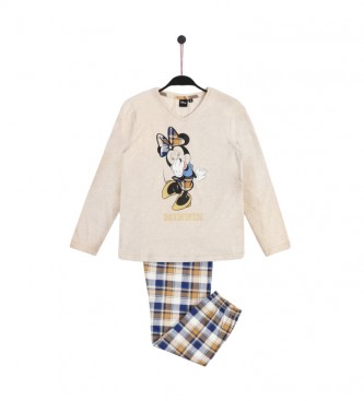 Disney Happy Minnie beige long sleeve pyjamas