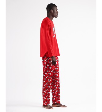 Disney Pijama de manga comprida Frias vermelho