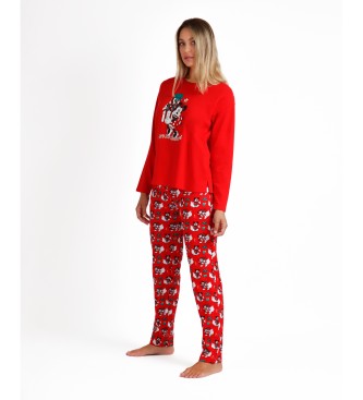 Disney Pižama z dolgimi rokavi Holidays rdeča