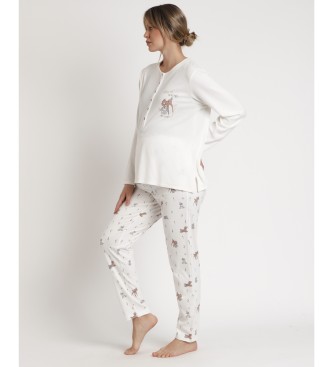 Disney Maternity Bambi You are so Loved Long Sleeve Pyjama white