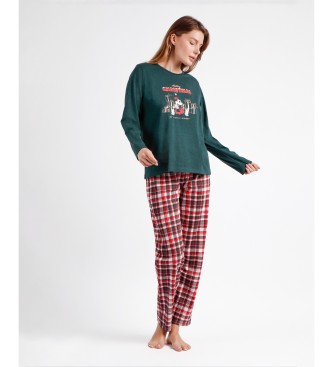Disney Merry Wonder Pyjama met lange mouwen groen