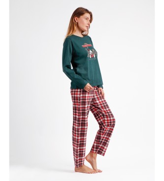 Disney Merry Wonder Pyjama met lange mouwen groen