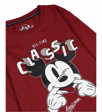 Disney Maroon Mickey Check Pyjamas