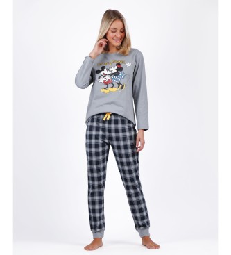 Disney Pyjama Lange Mouw Mickey grijs