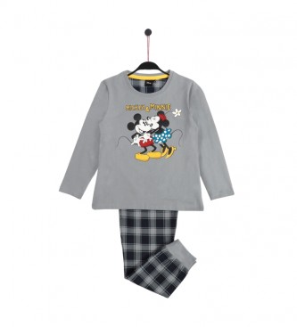 Disney Piżama z długim rękawem Mickey szara