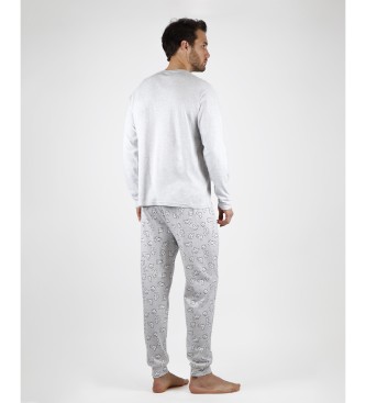 Disney Pyjama  manches longues Mickey Hugs gris