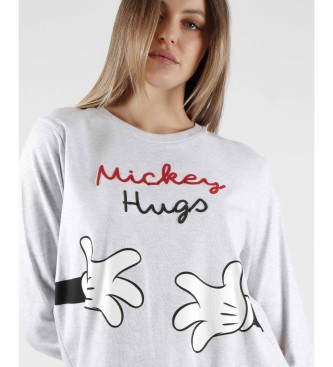 Disney Mickey Hugs de manga comprida Pijamas de manga comprida cinzento