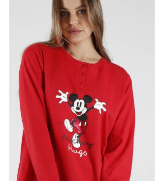 Disney Pijama Mickey Hugs rojo, gris
