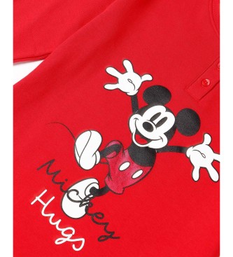 Disney Piżama Mickey Hugs czerwona, szara