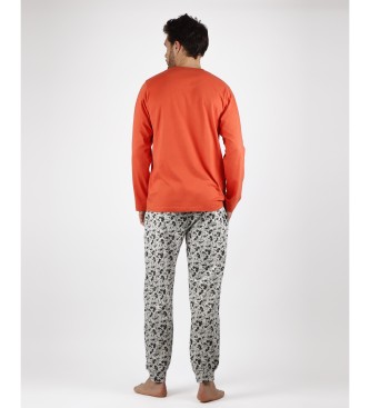 Disney Mickey Legend langrmet pyjamas orange