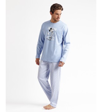 Disney Pižama z dolgimi rokavi Mickey Little Dreamer modra