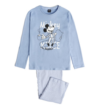 Disney Pižama z dolgimi rokavi Mickey Little Dreamer modra