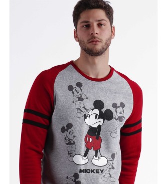 Disney Mickey Shadows langrmeliger Pyjama grau