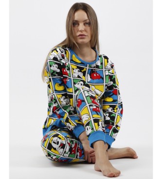 Disney Pyjamas med lange rmer Mickey Window flerfarvet