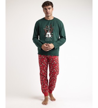 Disney Musse Xmas Lngrmad Pyjamas rd, grn