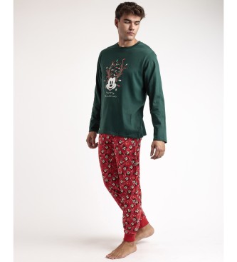 Disney Musse Xmas Lngrmad Pyjamas rd, grn