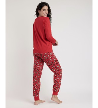 Disney Pijama Manga Larga Mickey Xmas rojo