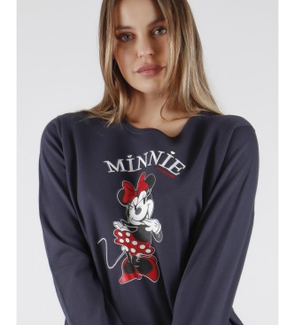 Disney Pigiama a maniche lunghe Minnie Hearts blu scuro