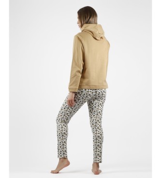 Disney Minnie beige Leoparden-Pyjama
