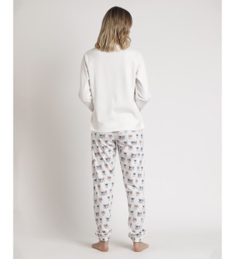 Disney Pijama Manga Larga Ohana blanco