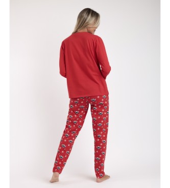 Disney Pijama de manga comprida Stitchmas vermelho