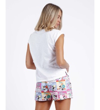 Disney Pijama Sin Mangas Aloha Friends blanco