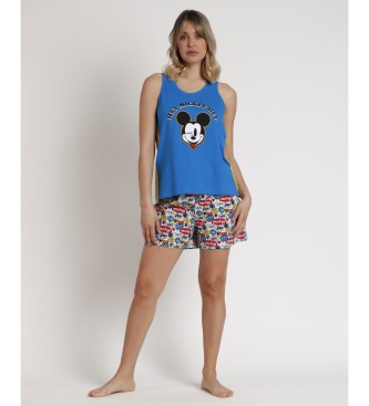 Disney Niebieska piżama bez rękawów Hey Mickey