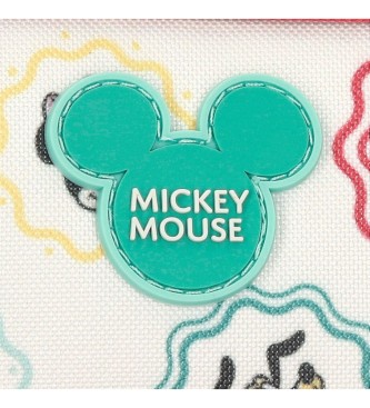 Disney Mala Mickey Os melhores amigos juntos com trs compartimentos multicolorida