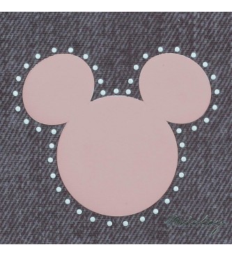 Disney Mala com trs compartimentos com tachas Mickey Antracite