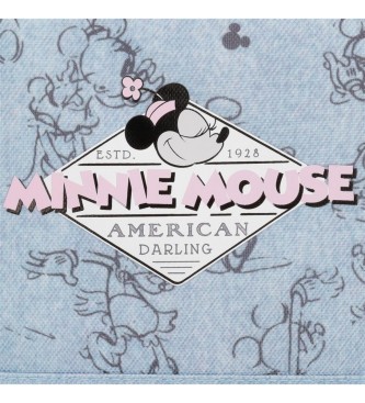 Disney Piórnik Minnie American Darling z trzema przegrodami, niebieski