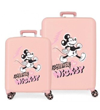 Disney Ensemble de valises rigides Disney Mickey Friendly 55 - 70 cm rose