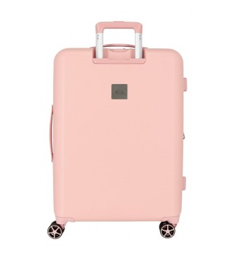 Disney Juego de maletas rgidas Disney Mickey Friendly 55 - 70 cm rosa