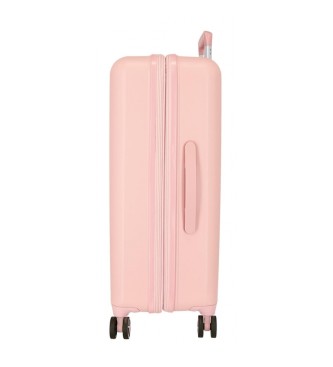 Disney Juego de maletas rgidas Disney Minnie Heart 55 - 70 cm rosa
