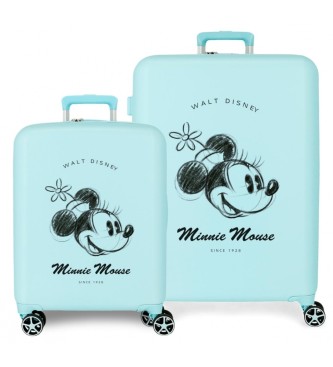 Disney Juego de maletas rgidas Disney Minnie you are magic 55 - 70 cm azul