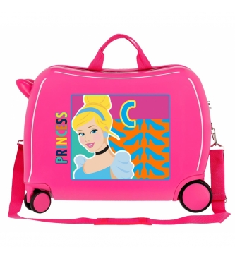 Joumma Bags Suitcase with 2 multidirectional wheels Cinderella fuchsia -38x50x20cm