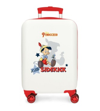Disney Kuffert i kabinestrrelse Pinocchio & Litle Sidekick rigid 50 cm hvid
