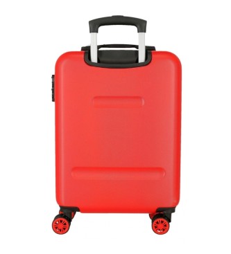 Disney Czerwona sztywna walizka kabinowa Disney Street Spray 55 cm