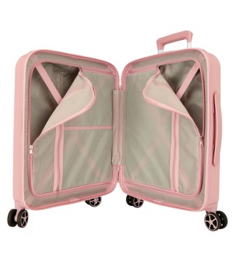 Disney Różowa walizka kabinowa Disney Mickey & Minnie Kisses 55 cm