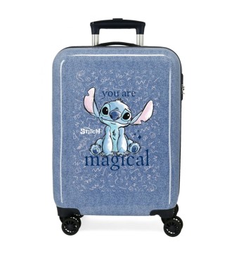 Disney Hard sided cabin case Stitch You are magical 55 cm blue