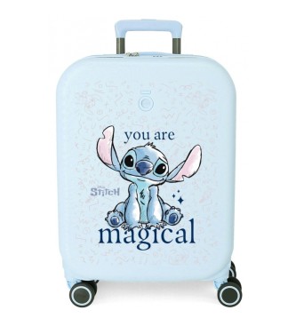 Disney Twarda walizka kabinowa Stitch You are magical blue
