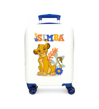 Disney Simba colora la valigia cabina rigida bianco, blu