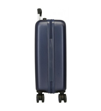 Disney Cabin size suitcase Stitch Excited rigid 55 cm navy blue