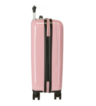 Disney Cabin size suitcase Stitch You love rigid 55 cm pink