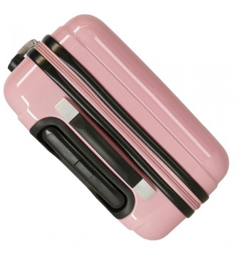 Disney Cabin size suitcase Wishes come true rigid 55 cm pink