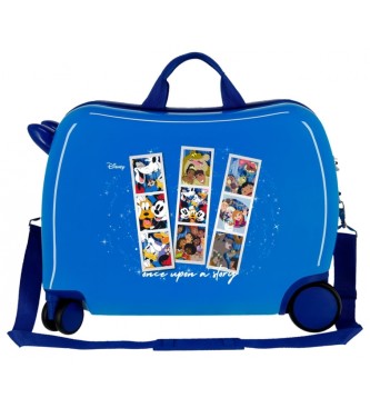 Disney Kinderkoffer Disney 100 Once upon a story 2 multidirectionele wielen blauw