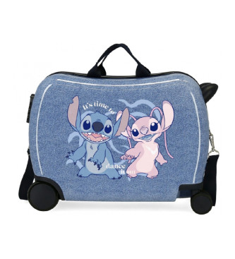 Disney Stitch Dance it out 2 wheeled multidirectional suitcase blue